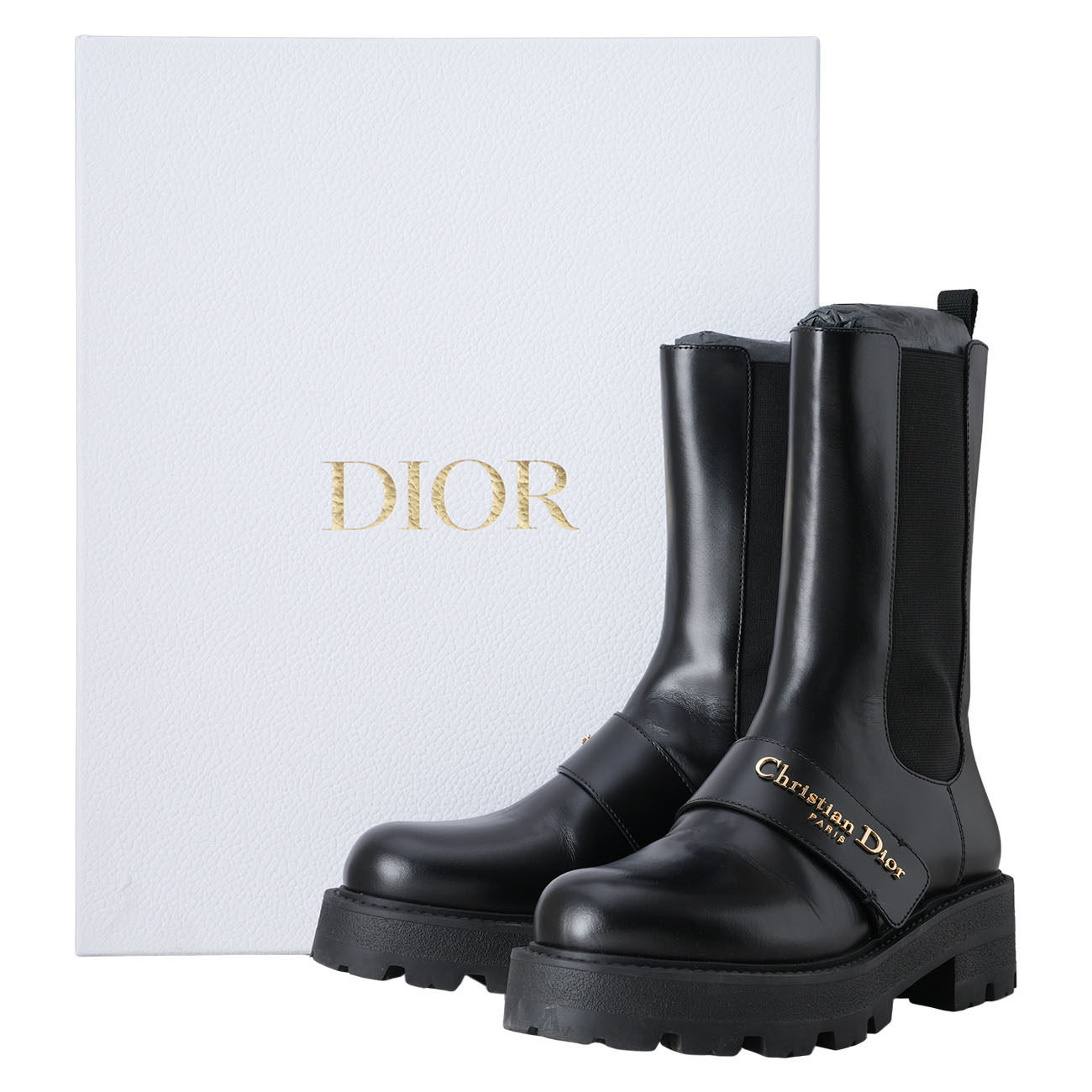 CHRISTIAN DIOR(USED)디올 D 퀘스트 앵클부츠 #36.5
